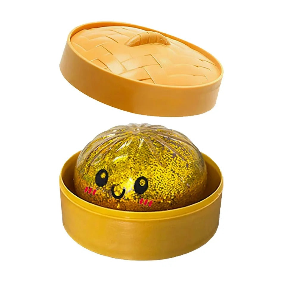 Gold Squishy Glitter Dumpling