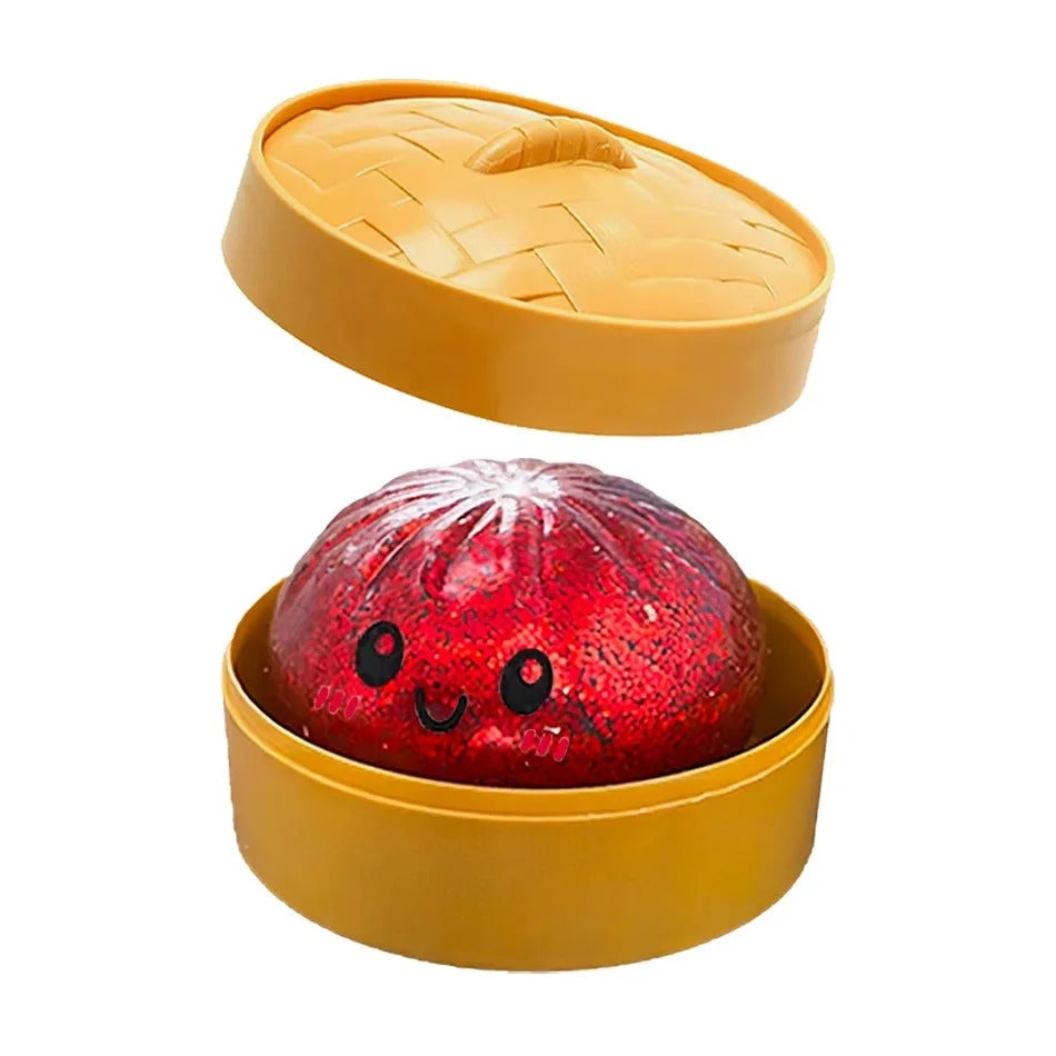 Red Squishy Glitter Dumpling